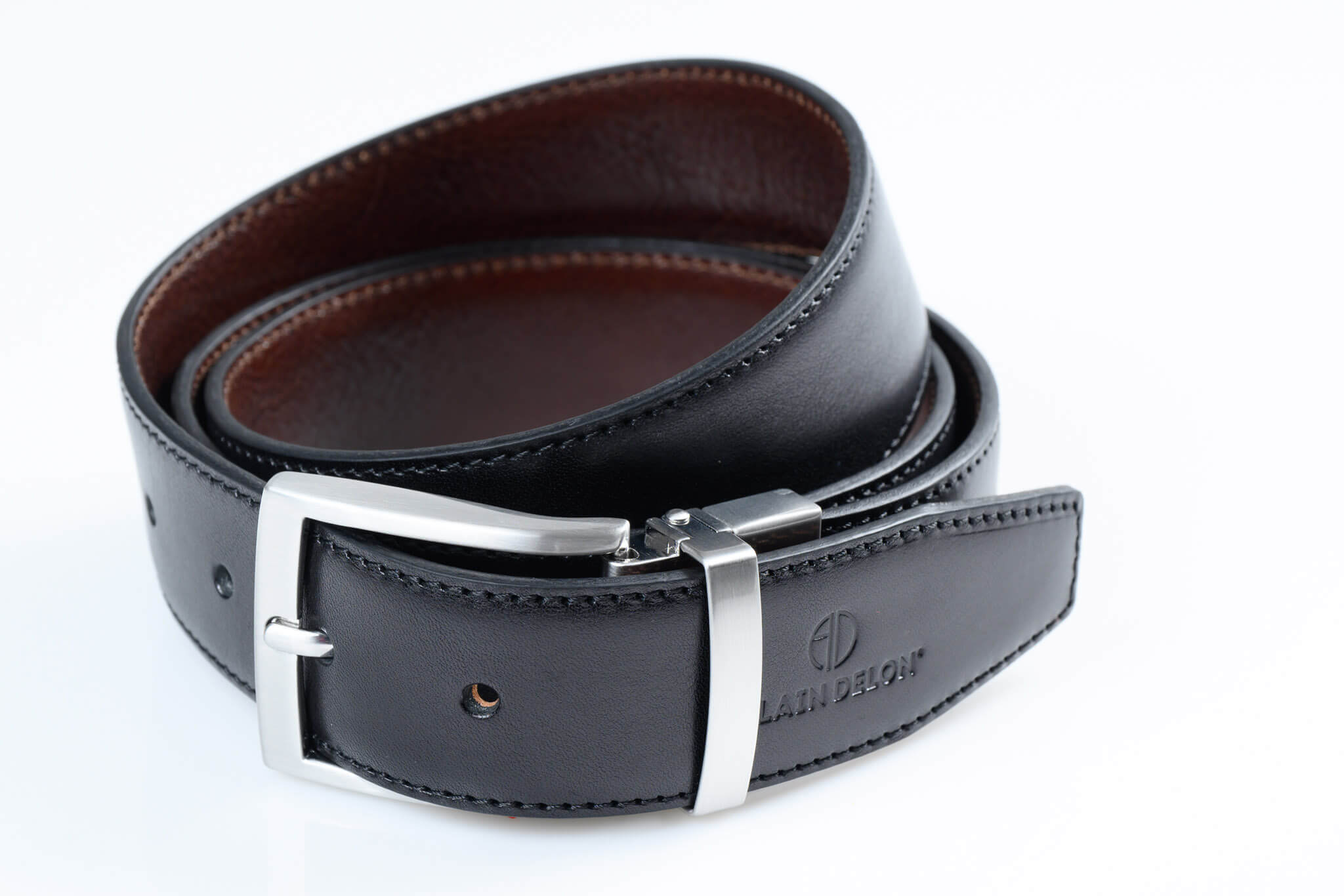Reversible leather belt