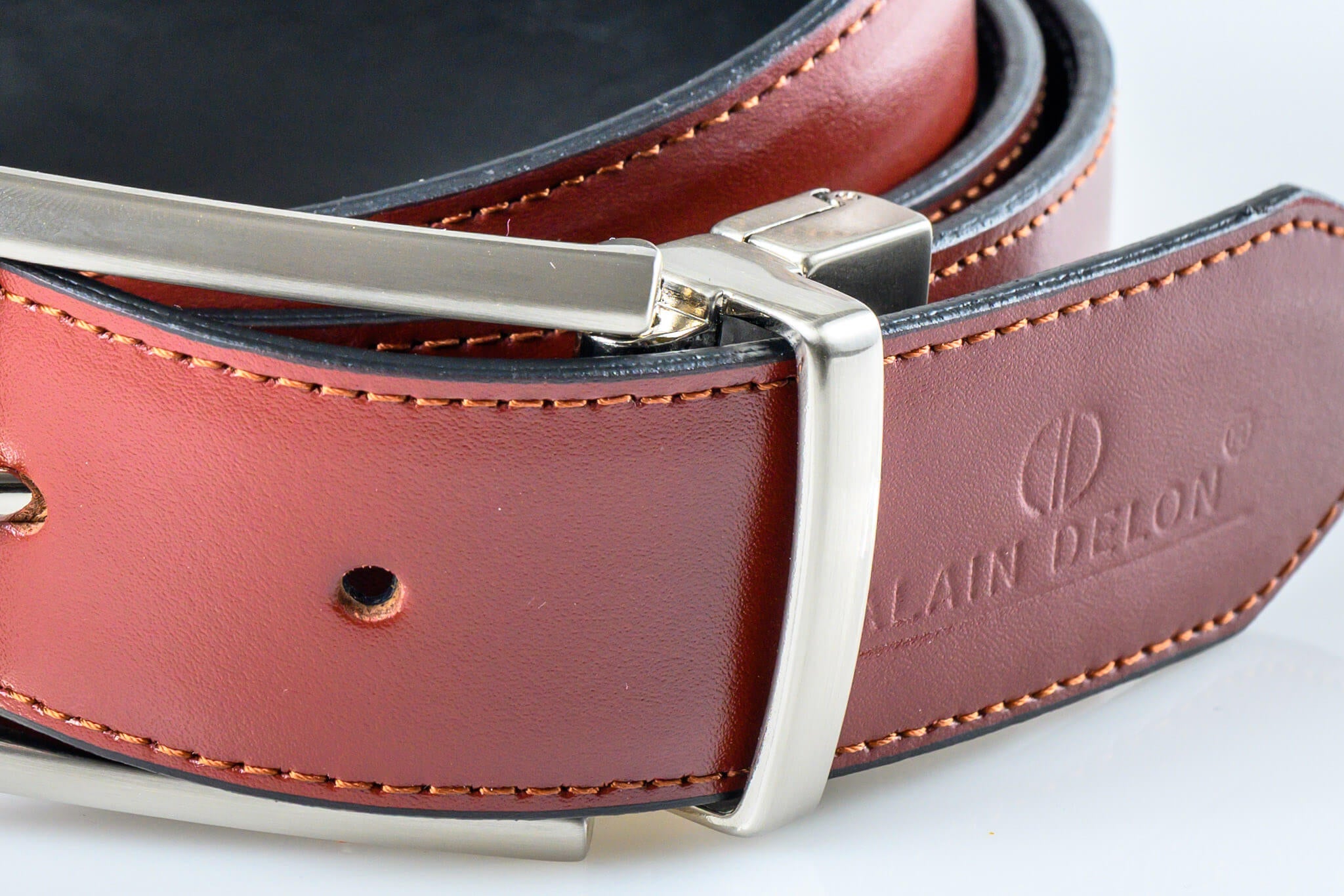 Reversible leather belt