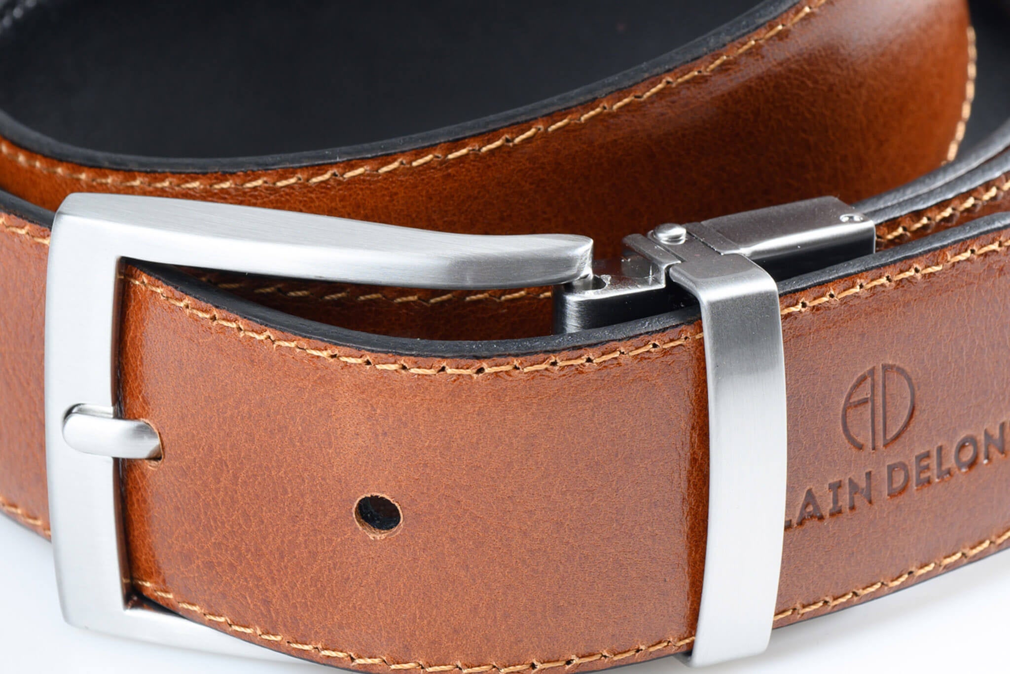 Reversible leather belt