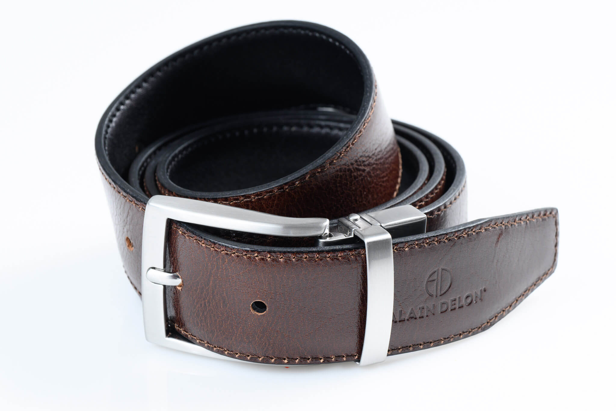 Reversible leather belt