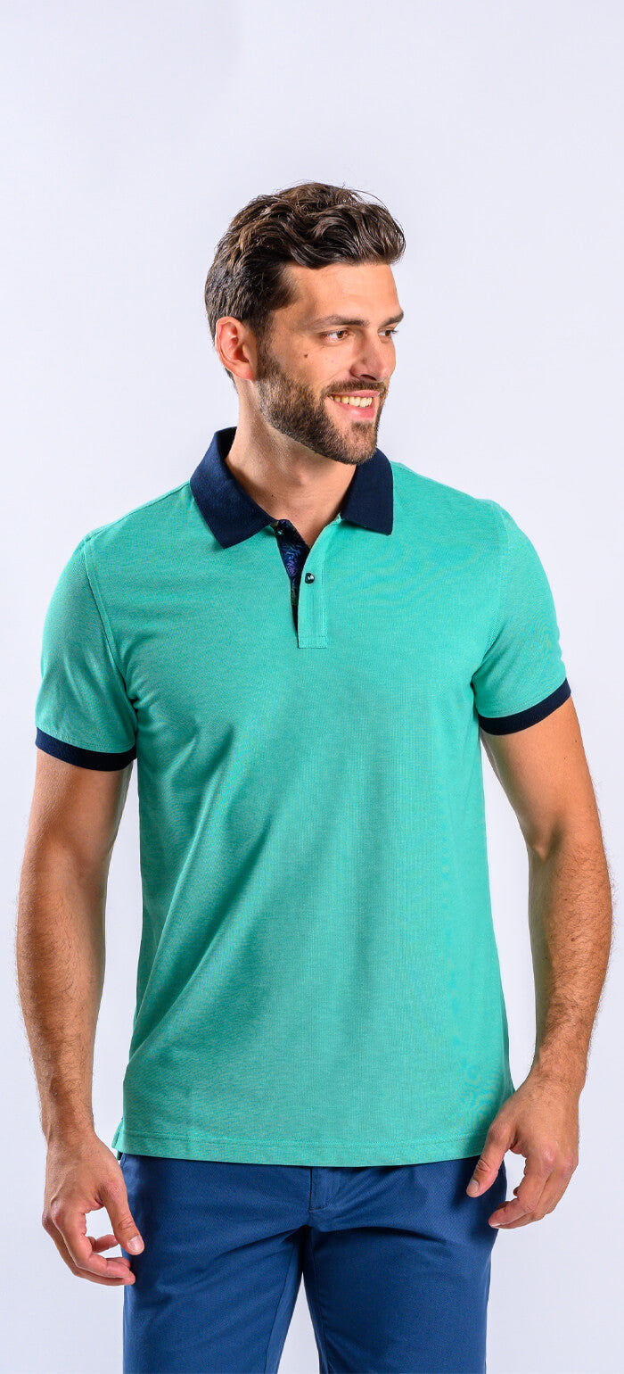 Pistachio green polo shirt