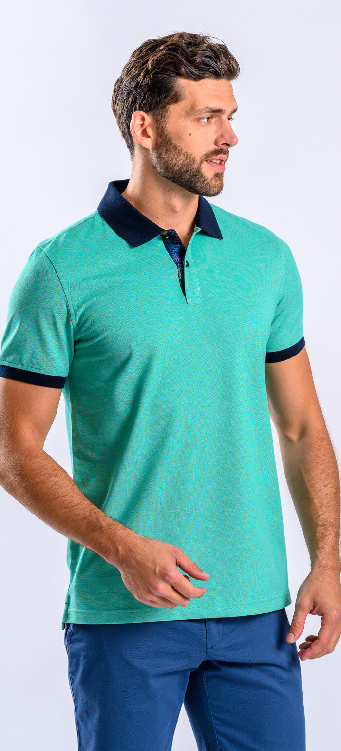 Pistachio green polo shirt