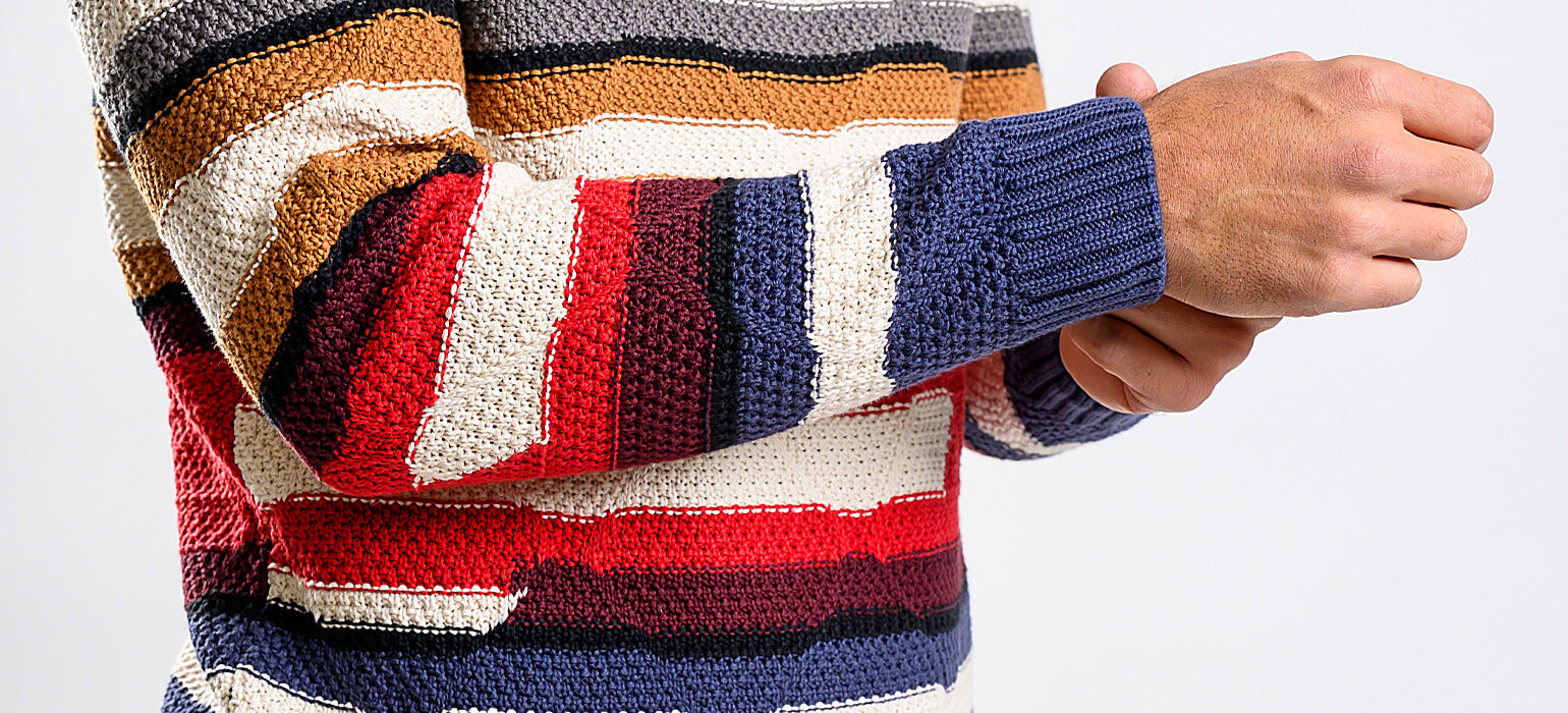 Striped cotton sweater