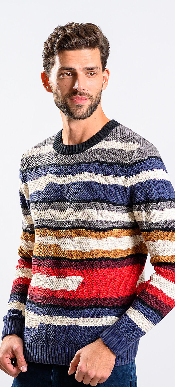 Striped cotton sweater