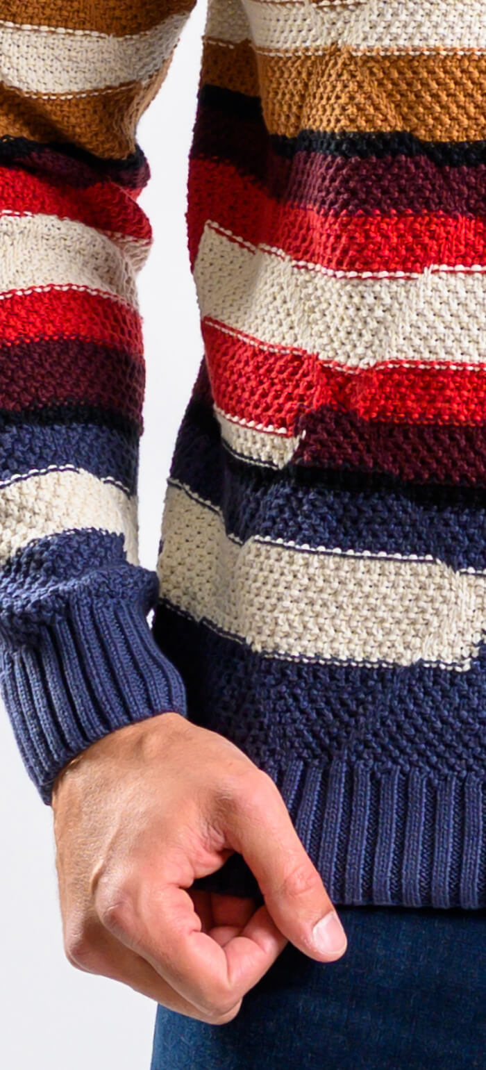 Striped cotton sweater