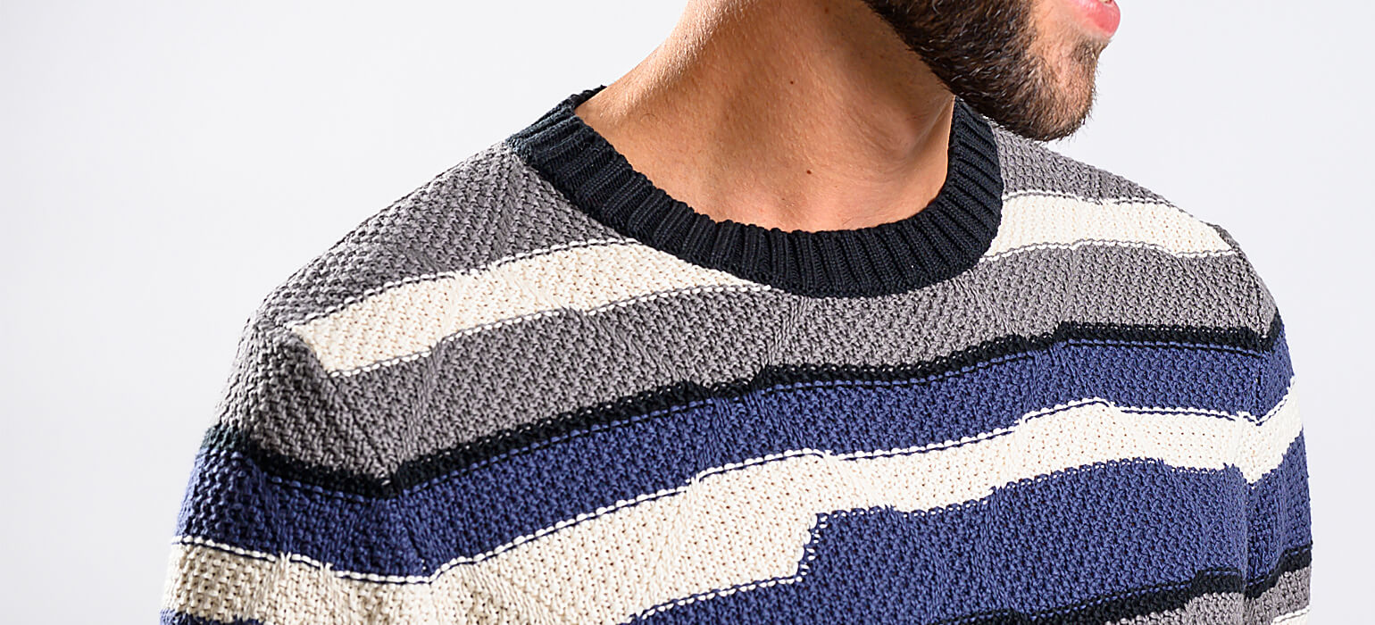 Striped cotton sweater
