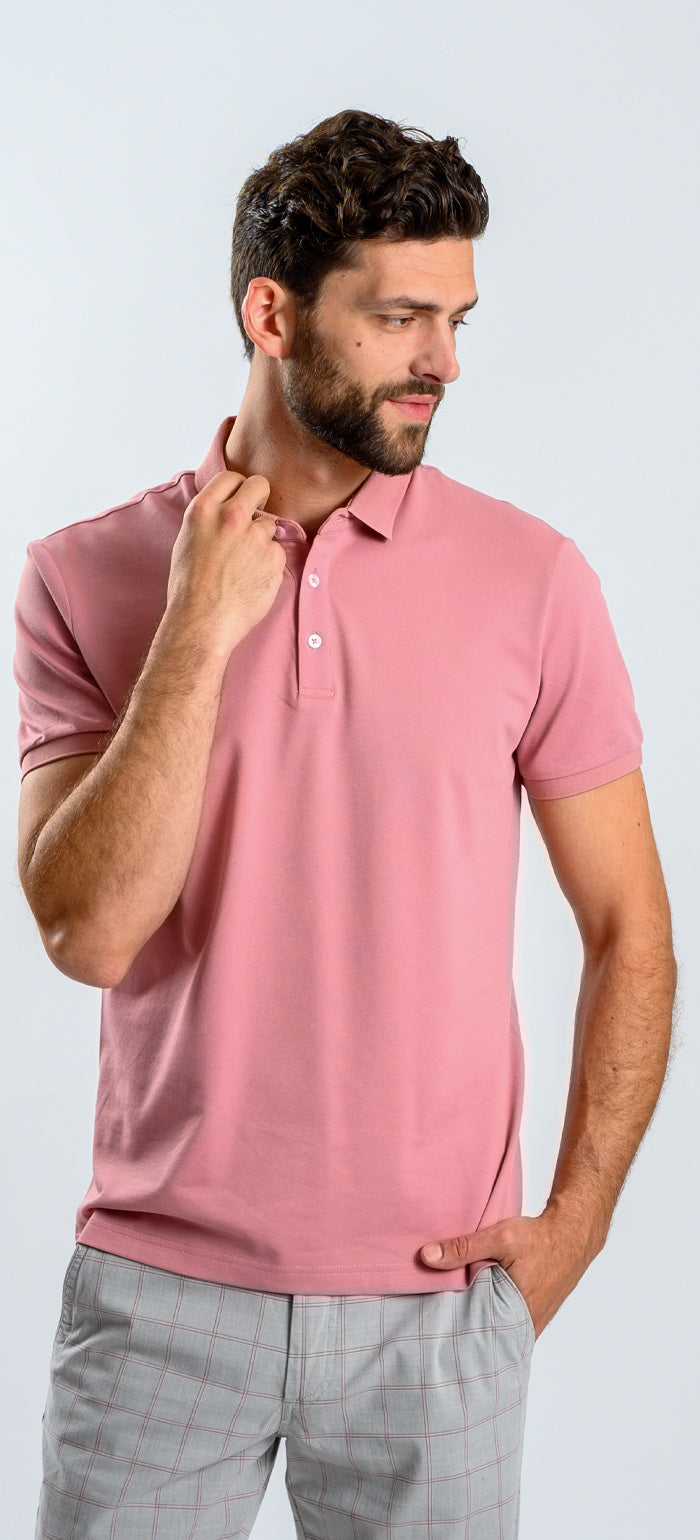 Pink polo shirt