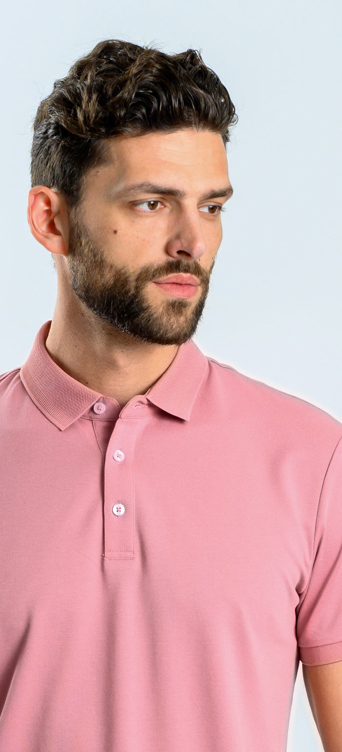 Pink polo shirt