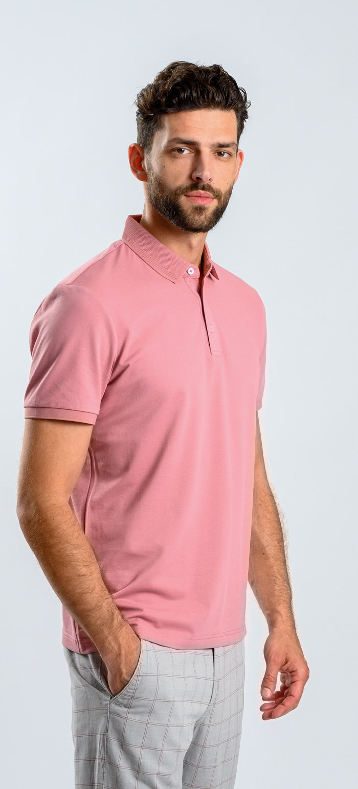 Pink polo shirt