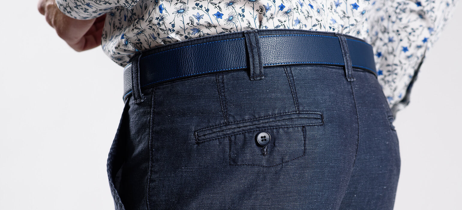 Grey-blue linen trousers