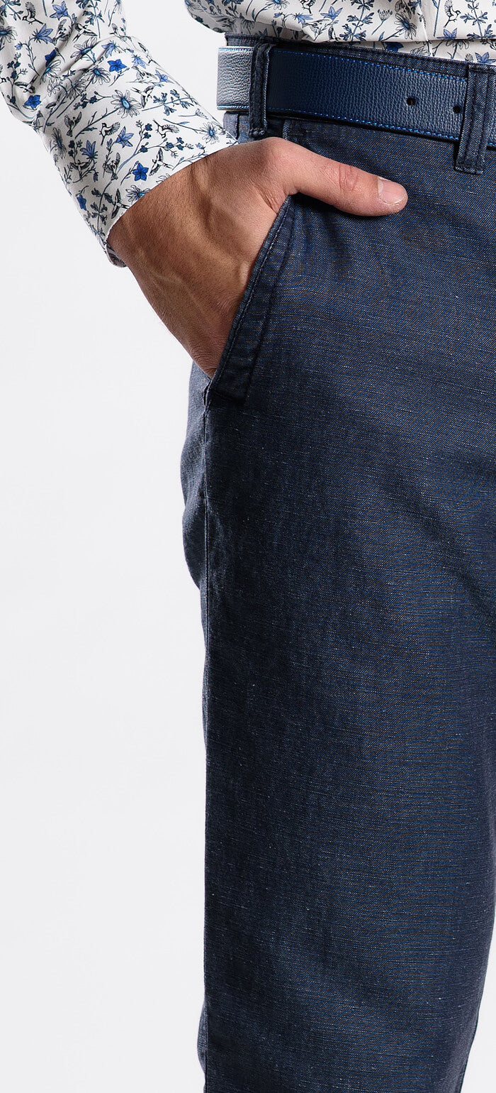 Grey-blue linen trousers