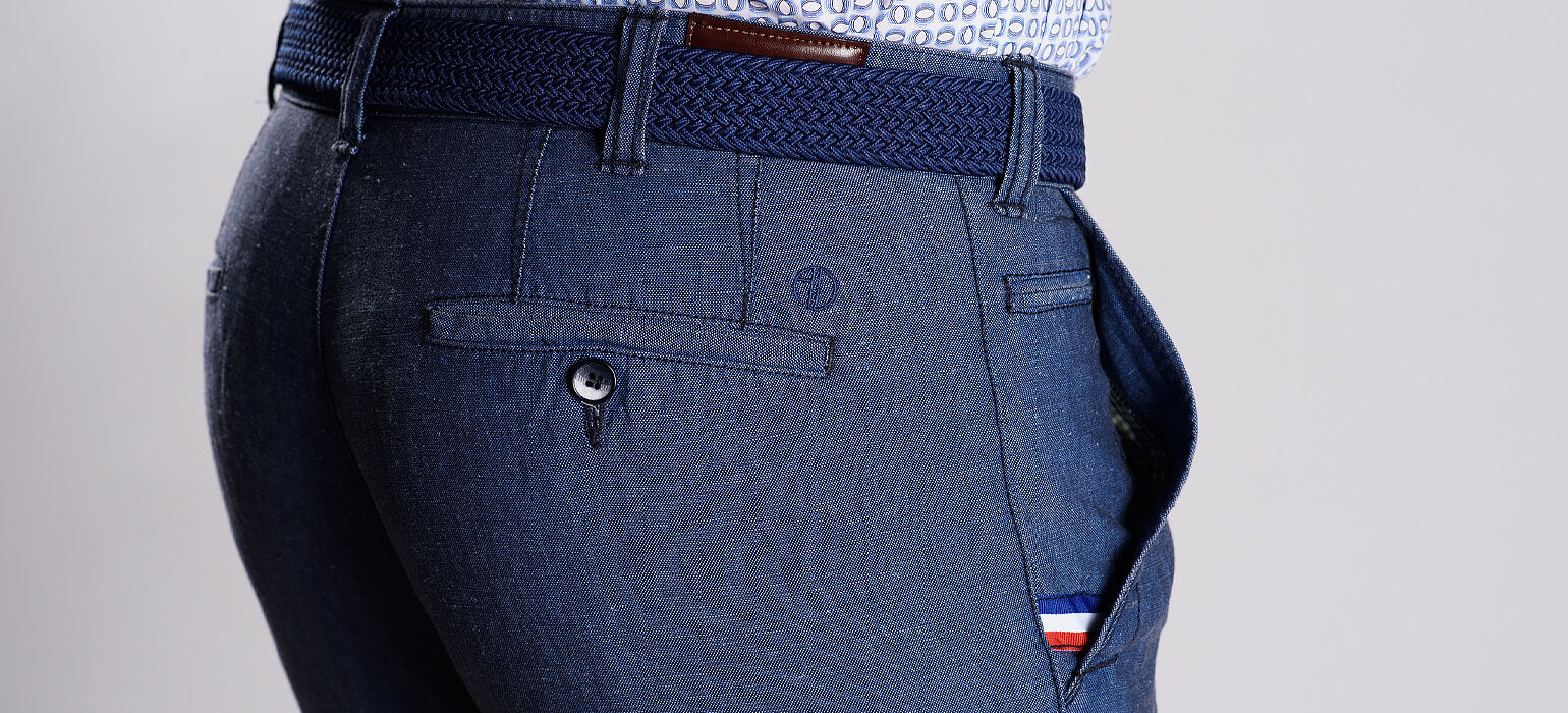 Grey-blue linen trousers