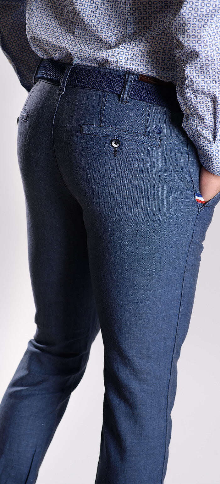 Grey-blue linen trousers