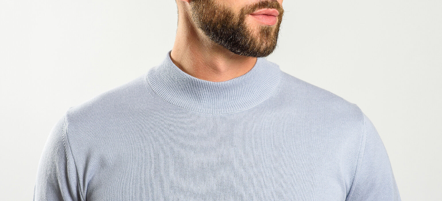 Gray-blue turtleneck