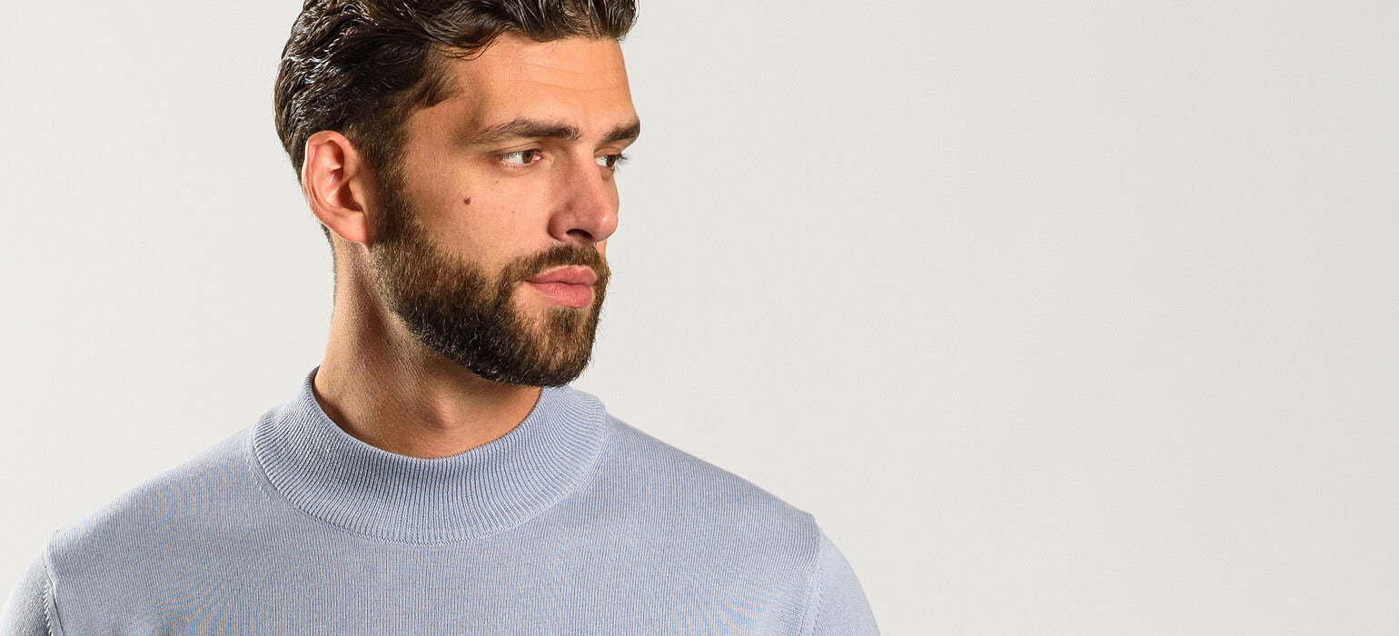 Gray-blue turtleneck