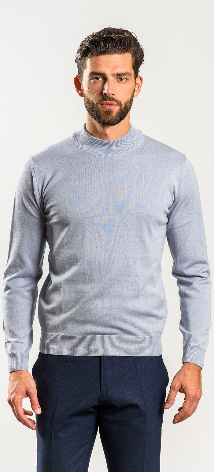 Gray-blue turtleneck