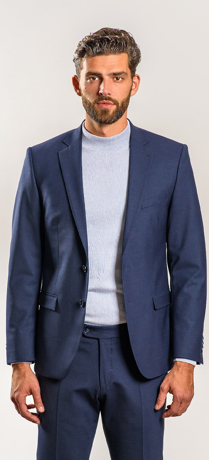 Grey-blue Slim Fit Suit