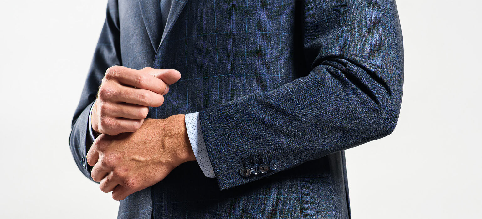 Grey-blue Slim Fit Suit