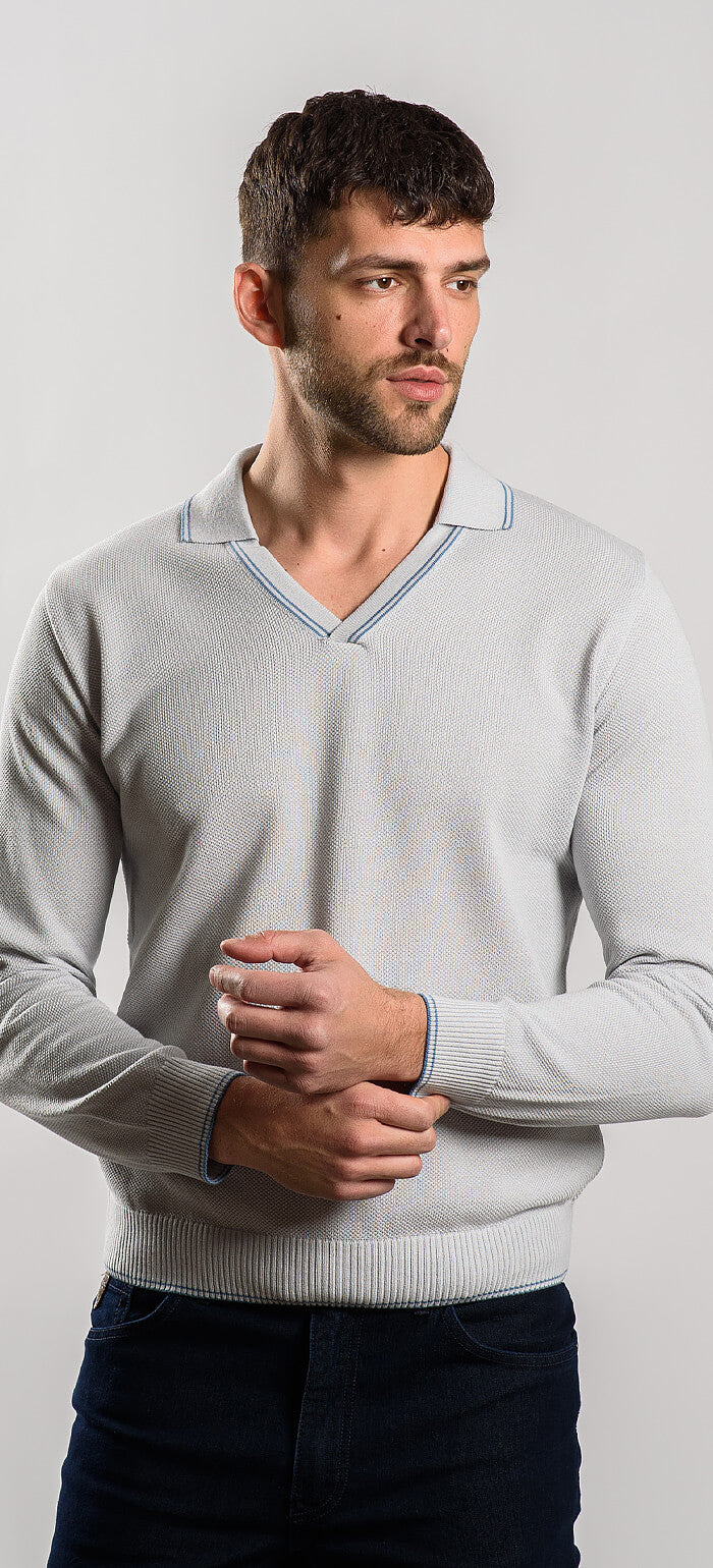 Grey cotton pullover