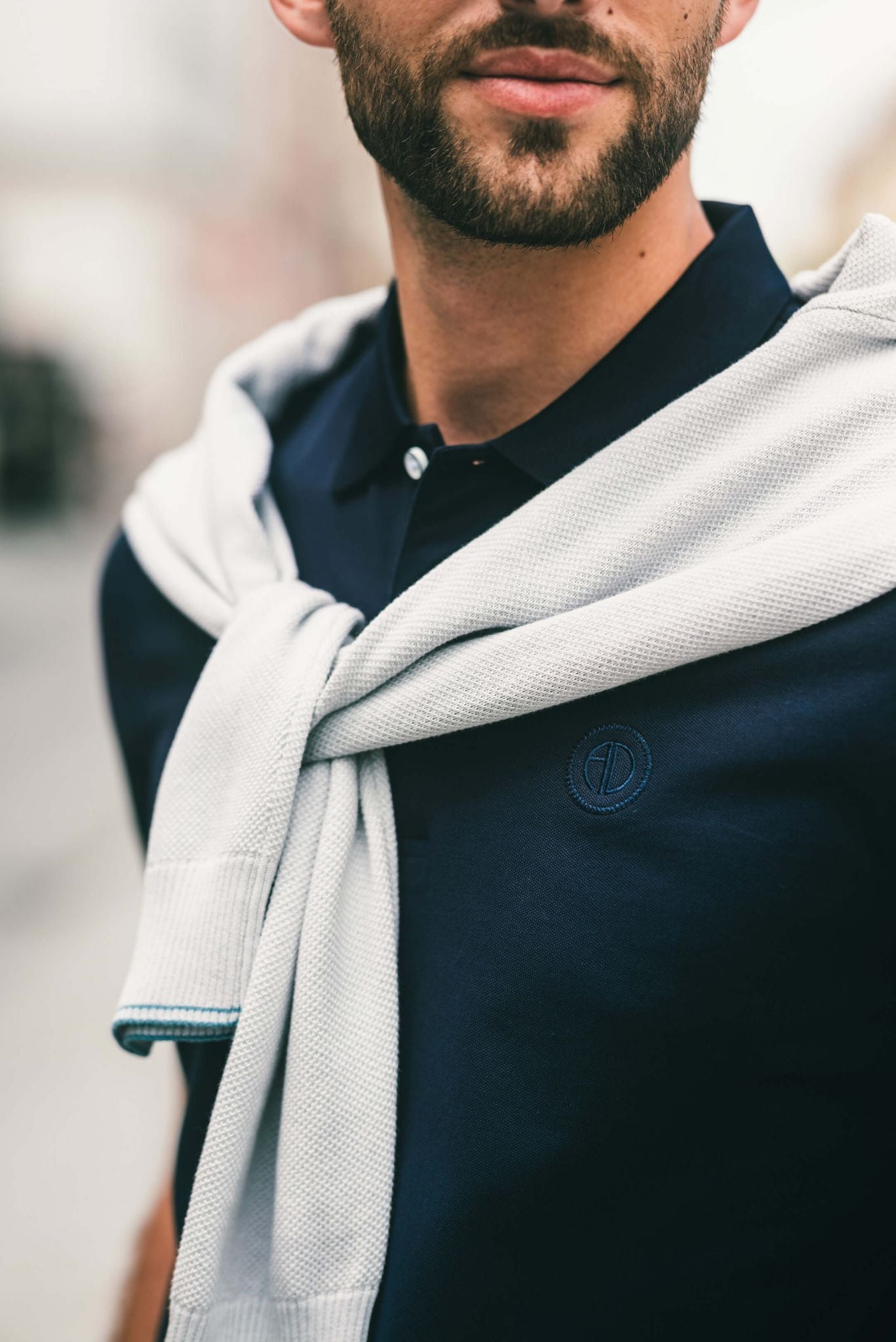 Grey cotton pullover