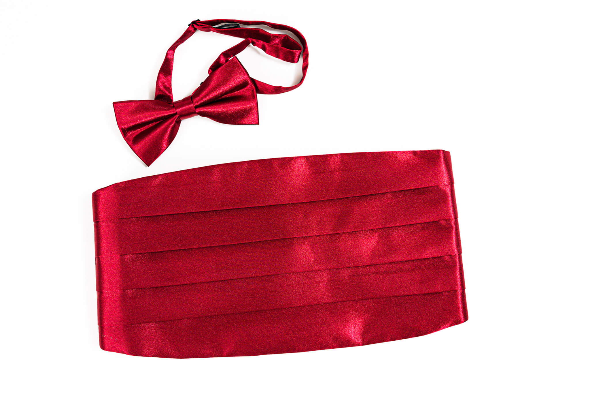 Burgundy sash and bow tie set