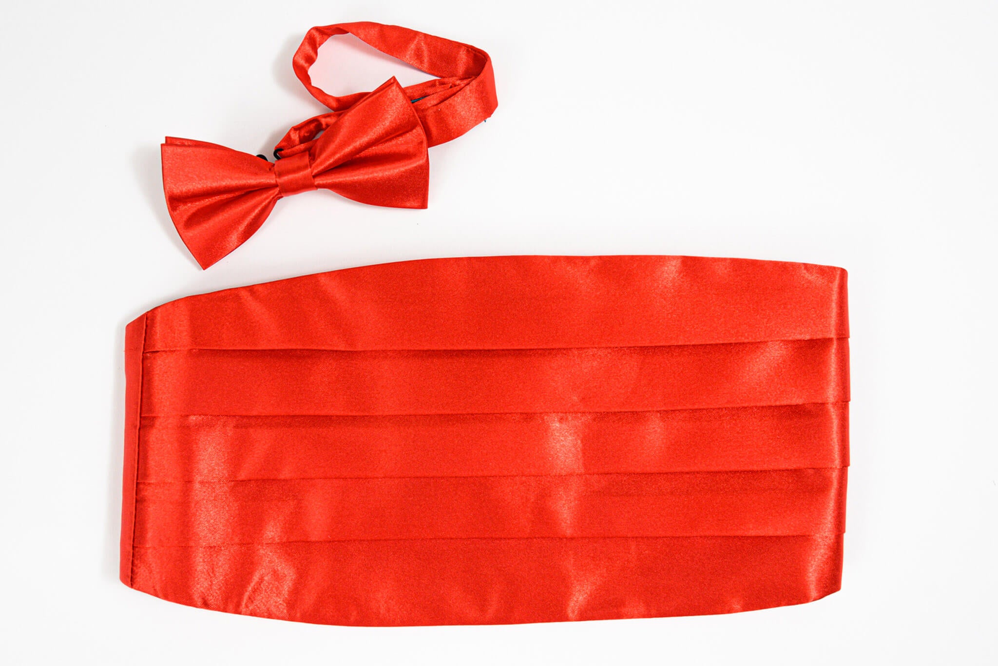 Red sash and bow tie set