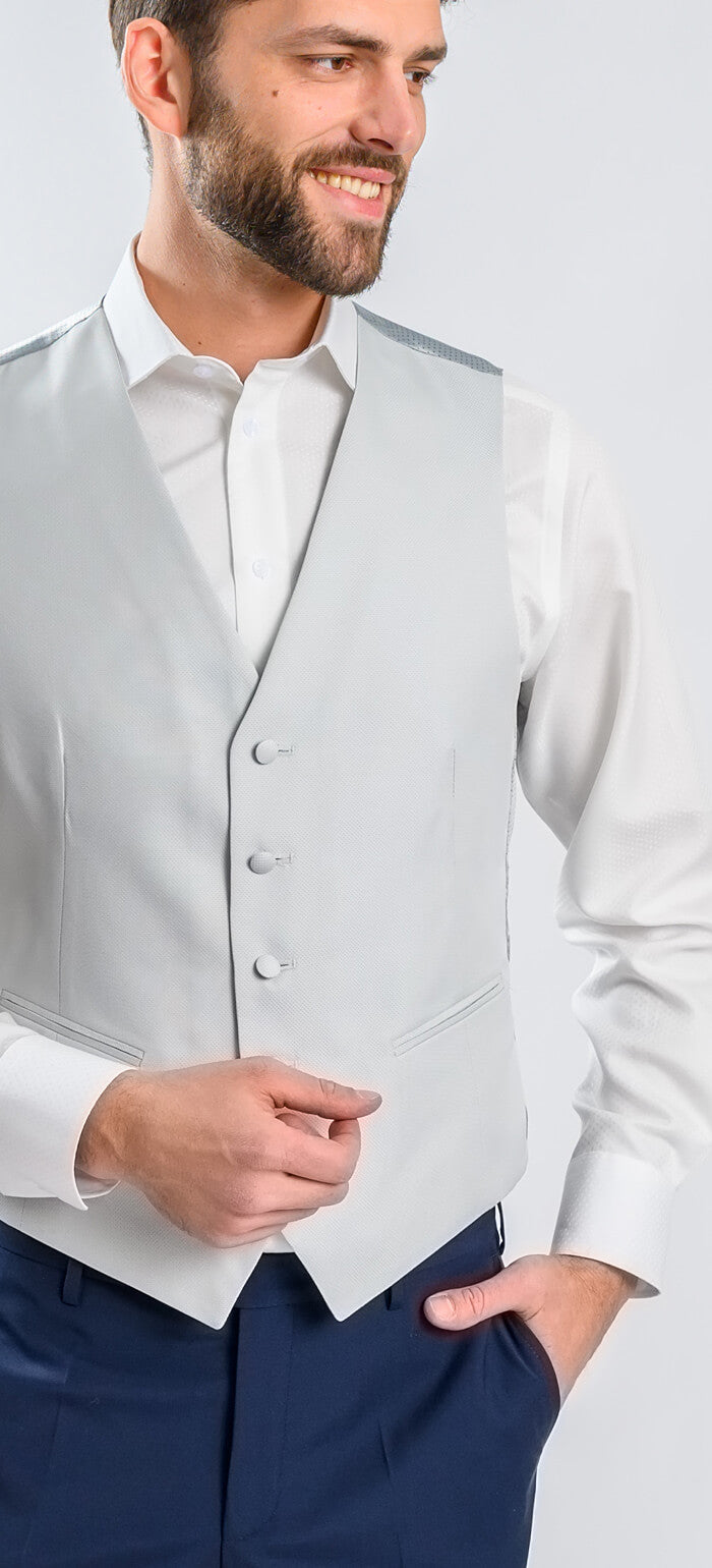 Gray suit vest