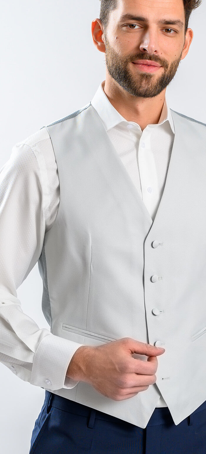 Gray suit vest