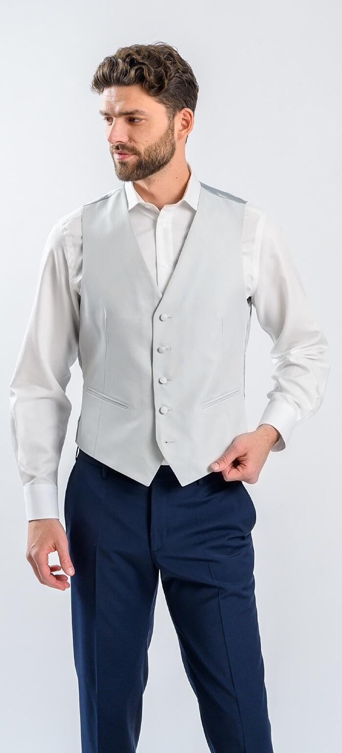 Gray suit vest