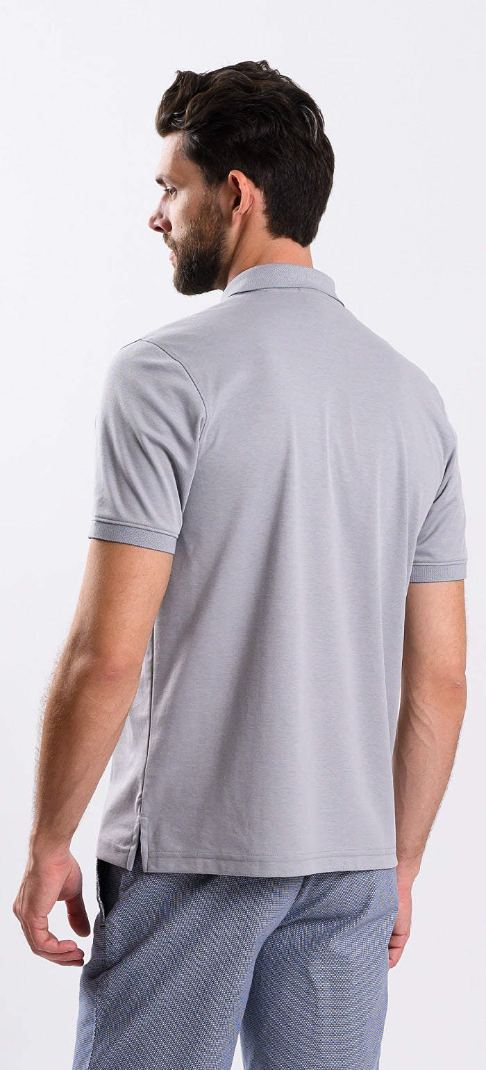 Gray polo shirt