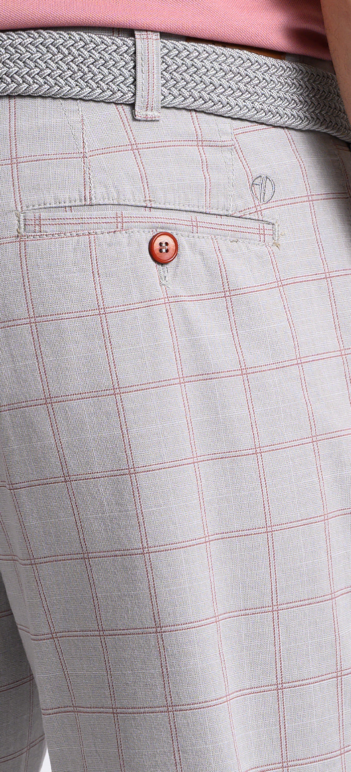Grey checked chinos