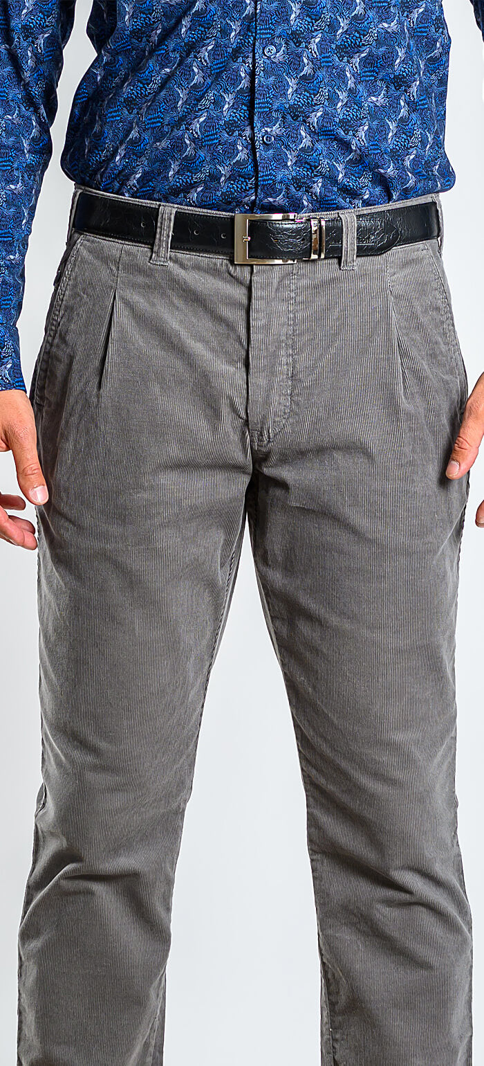 Grey corduroy trousers