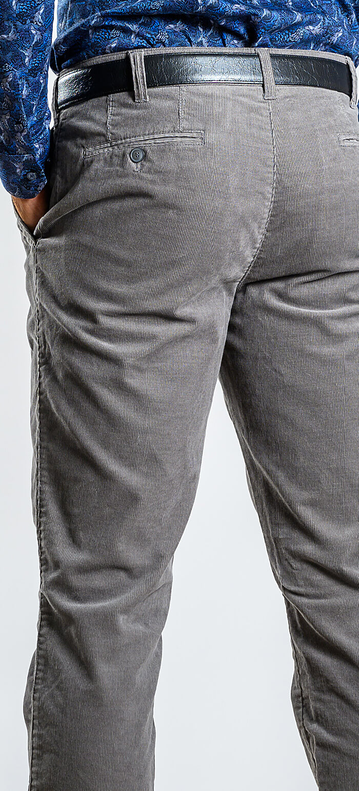 Grey corduroy trousers
