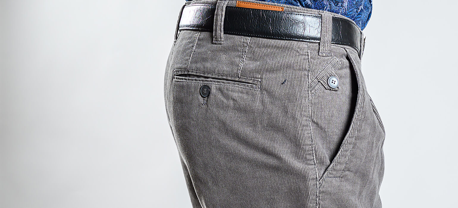 Grey corduroy trousers