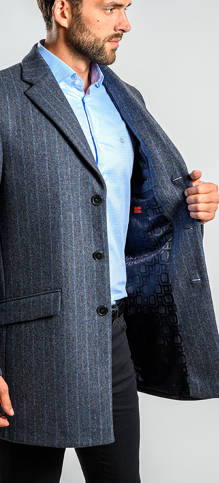 Grey cashmere fleece coat