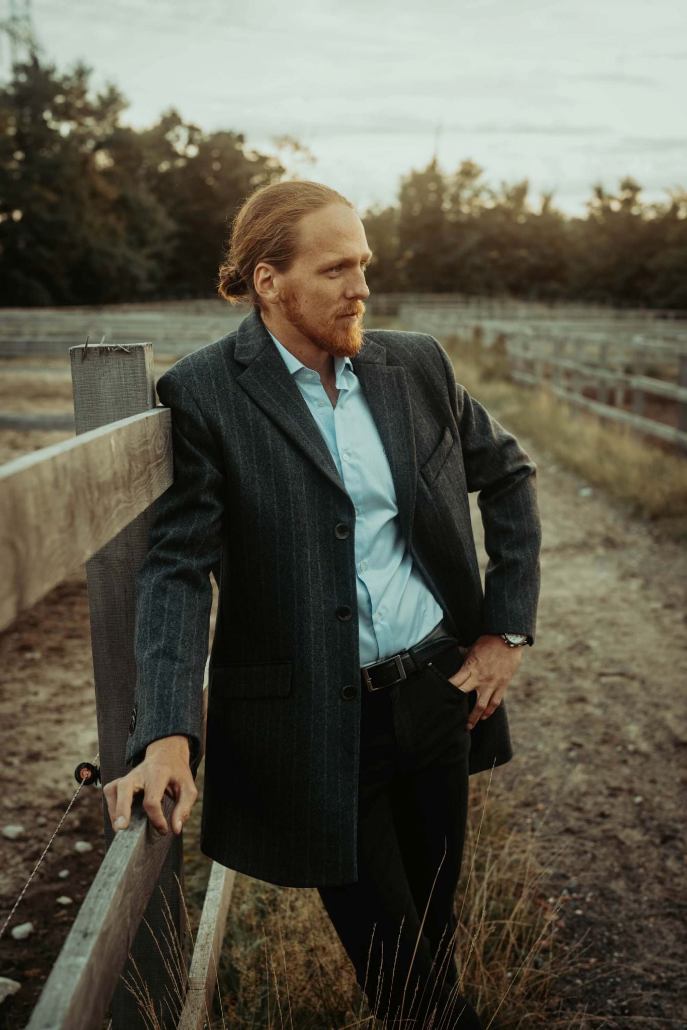 Grey cashmere fleece coat