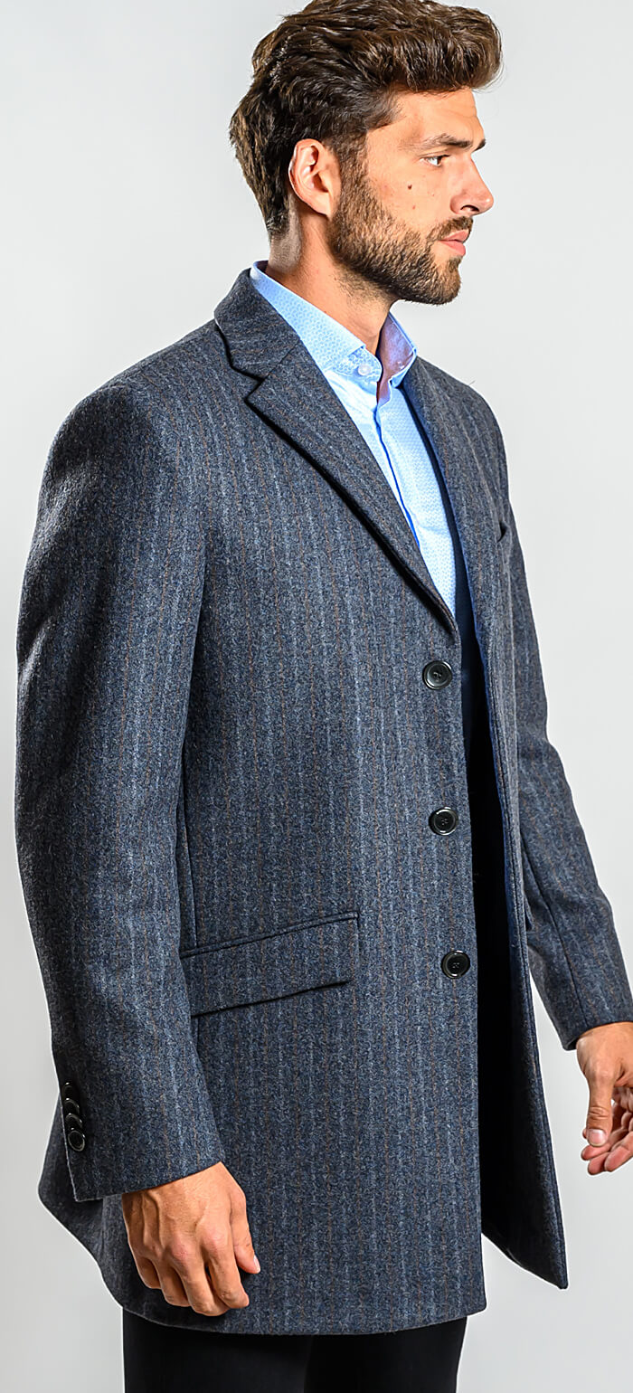 Grey cashmere fleece coat