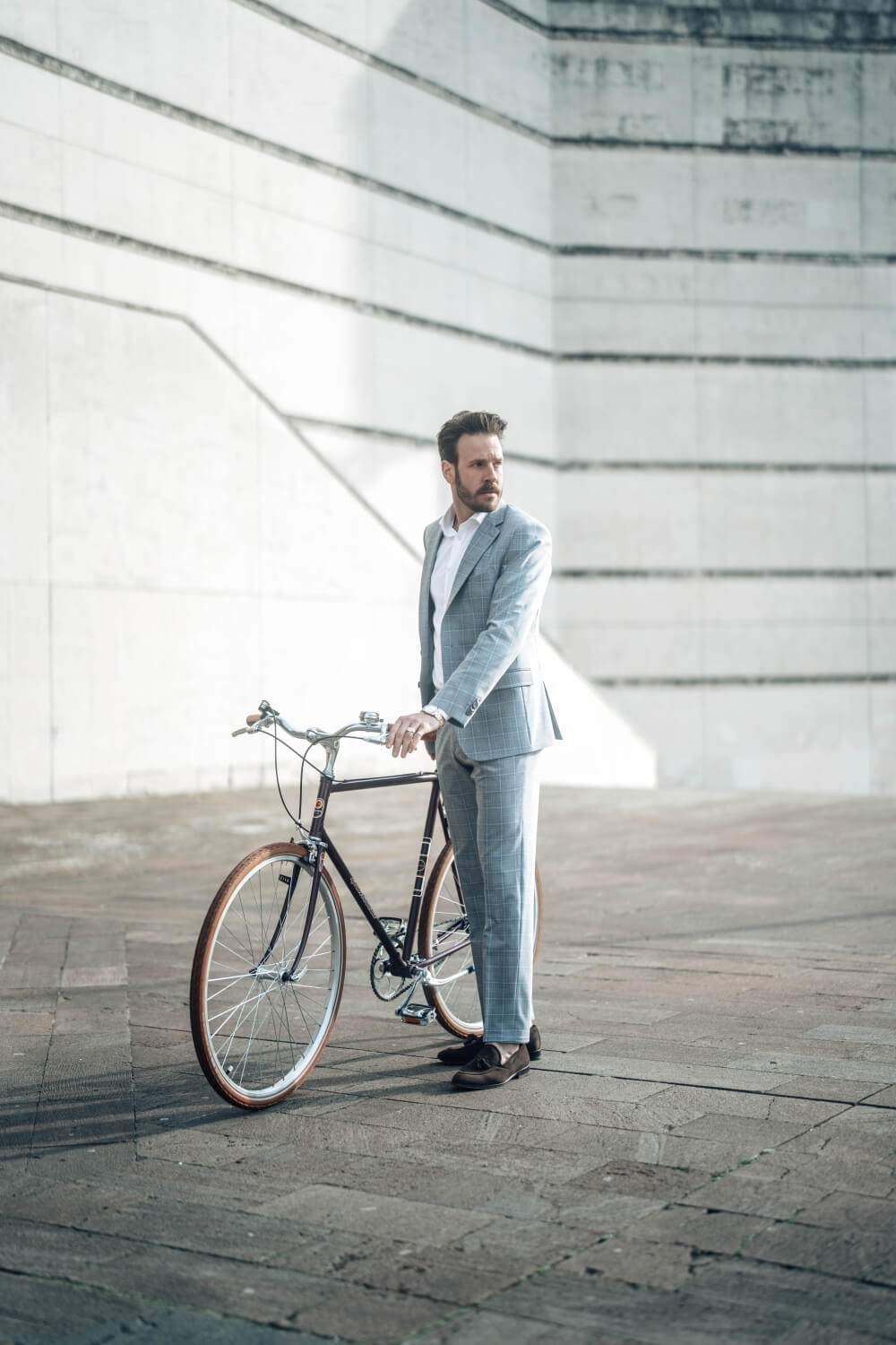 Grey Check Slim Fit Suit