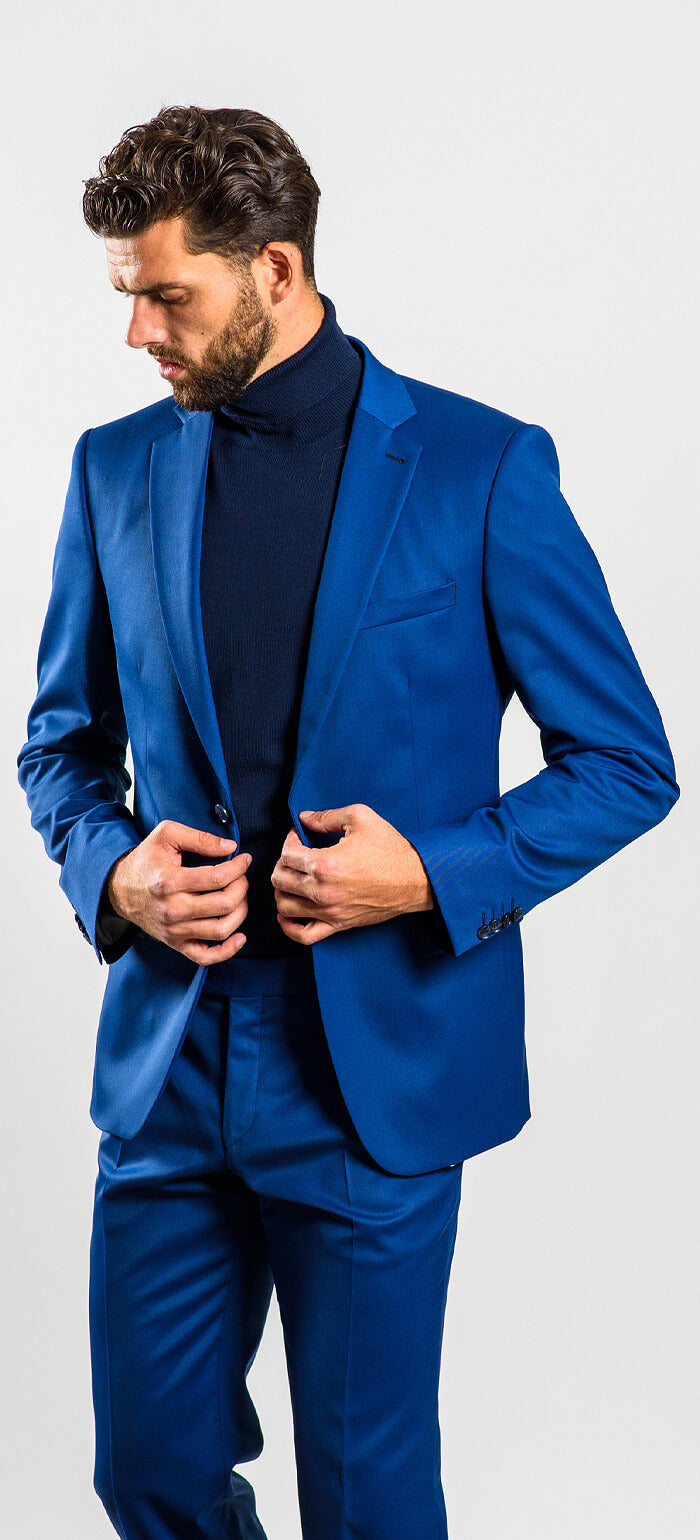 Slim Fit Royal Blue Suit XL