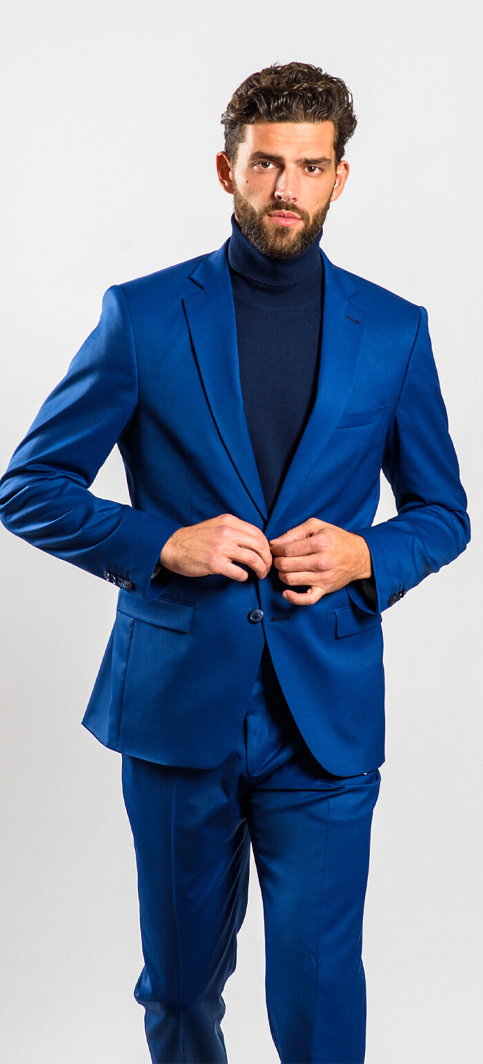 Slim Fit Royal Blue Suit XL