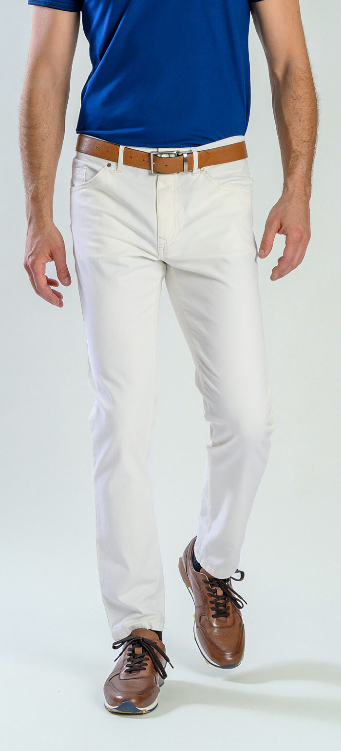 Cream jeans