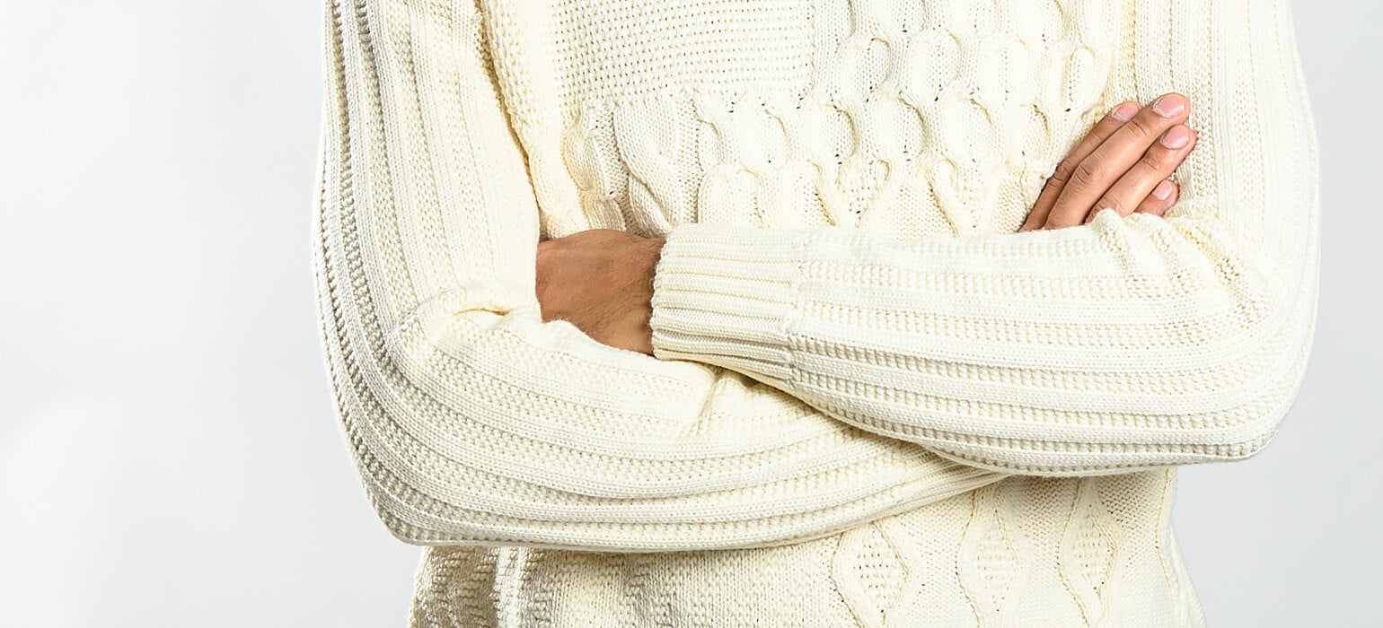 Cream merino wool turtleneck