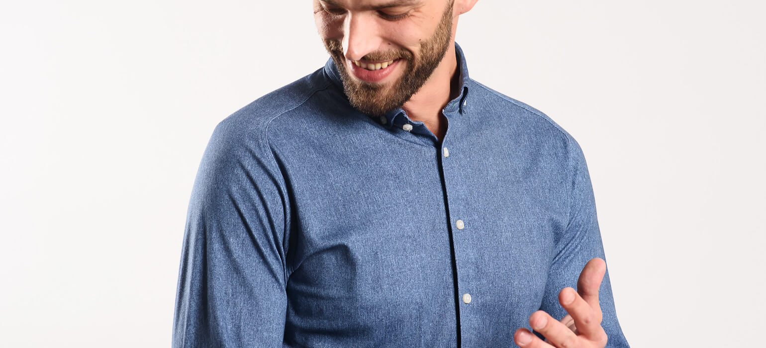 Stretch Extra Slim Fit Shirt in Denim