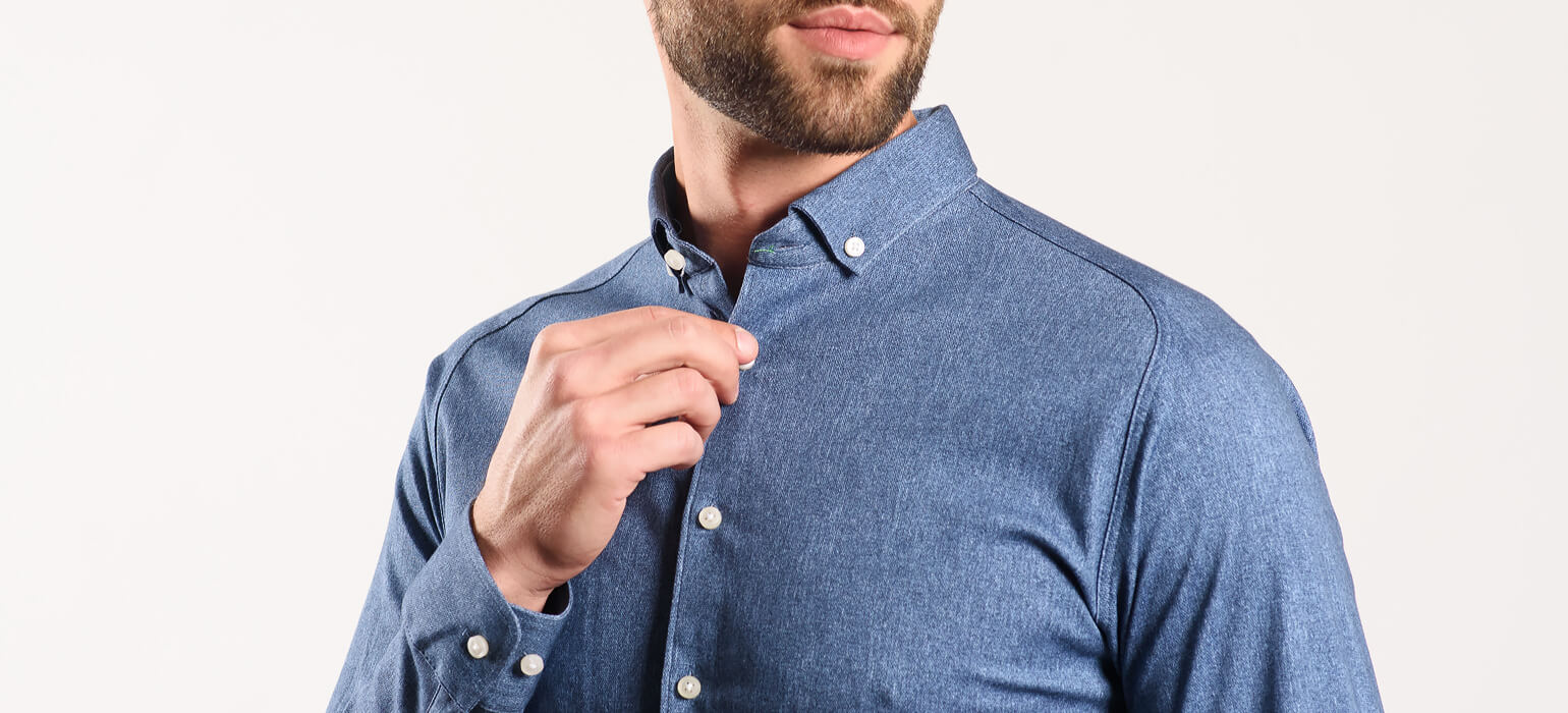 Stretch Extra Slim Fit Shirt in Denim