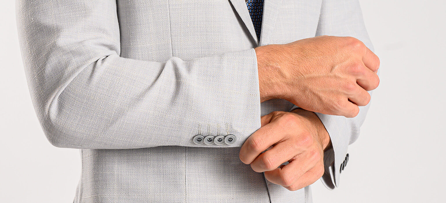 Light gray summer jacket with linen