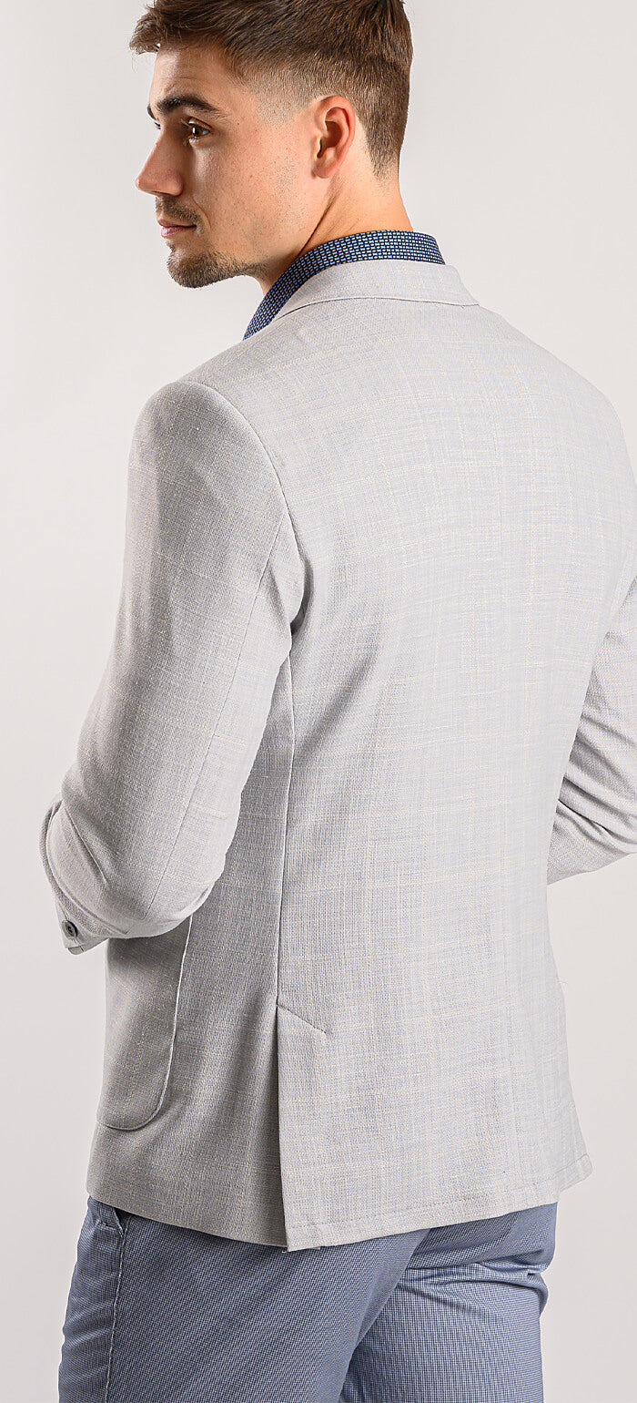 Light gray summer jacket with linen
