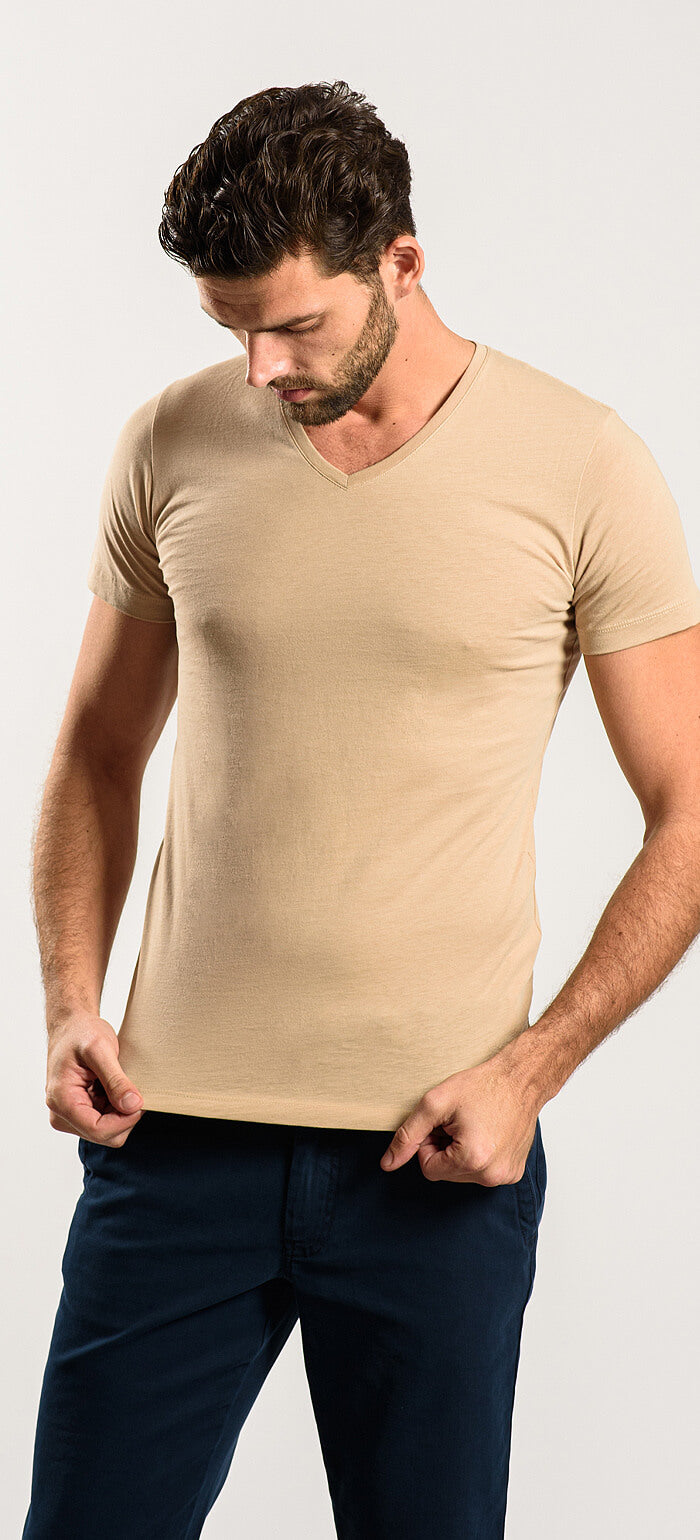 Body-hugging cotton T-shirt