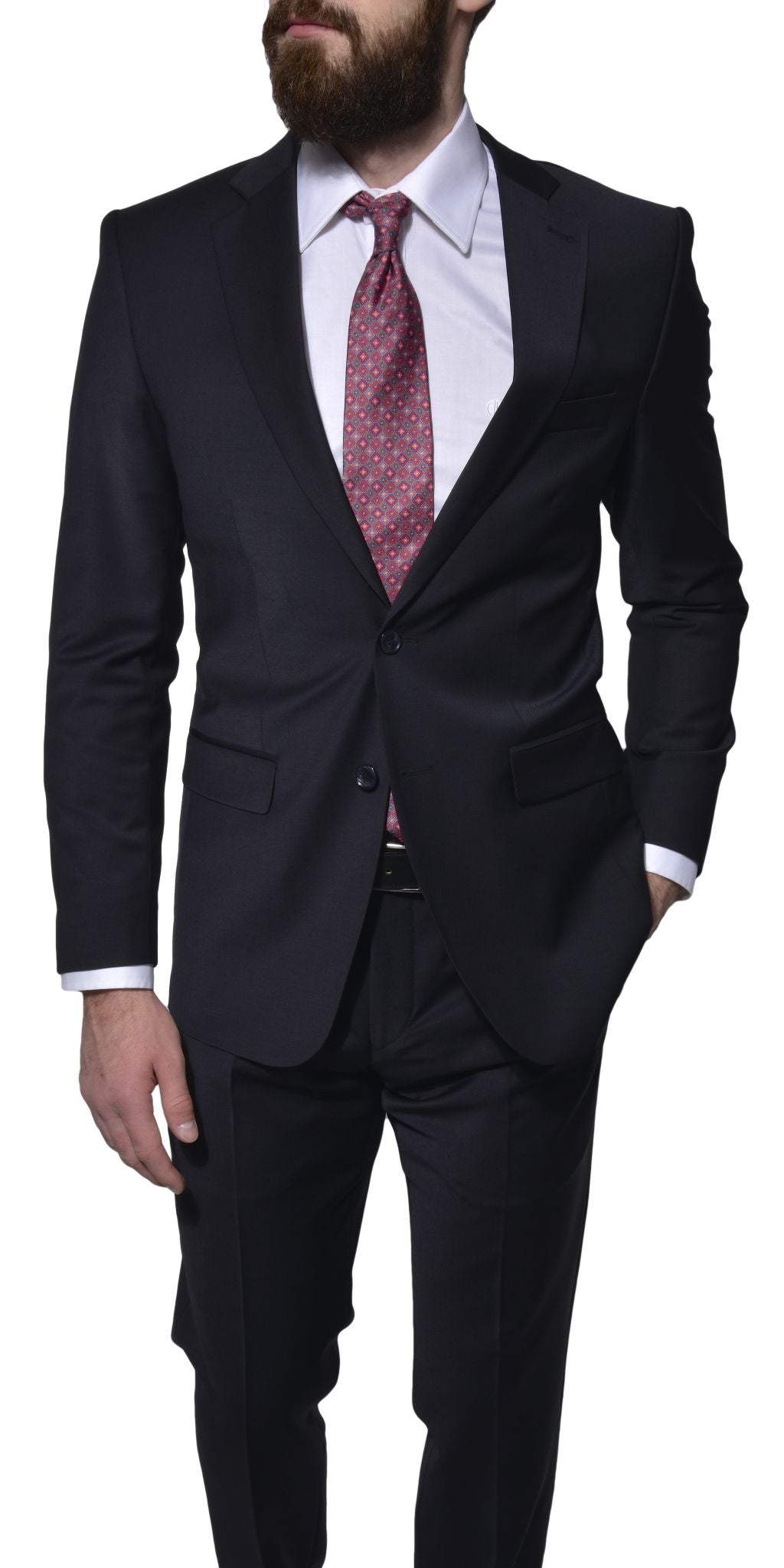 Dark blue slim fit suit