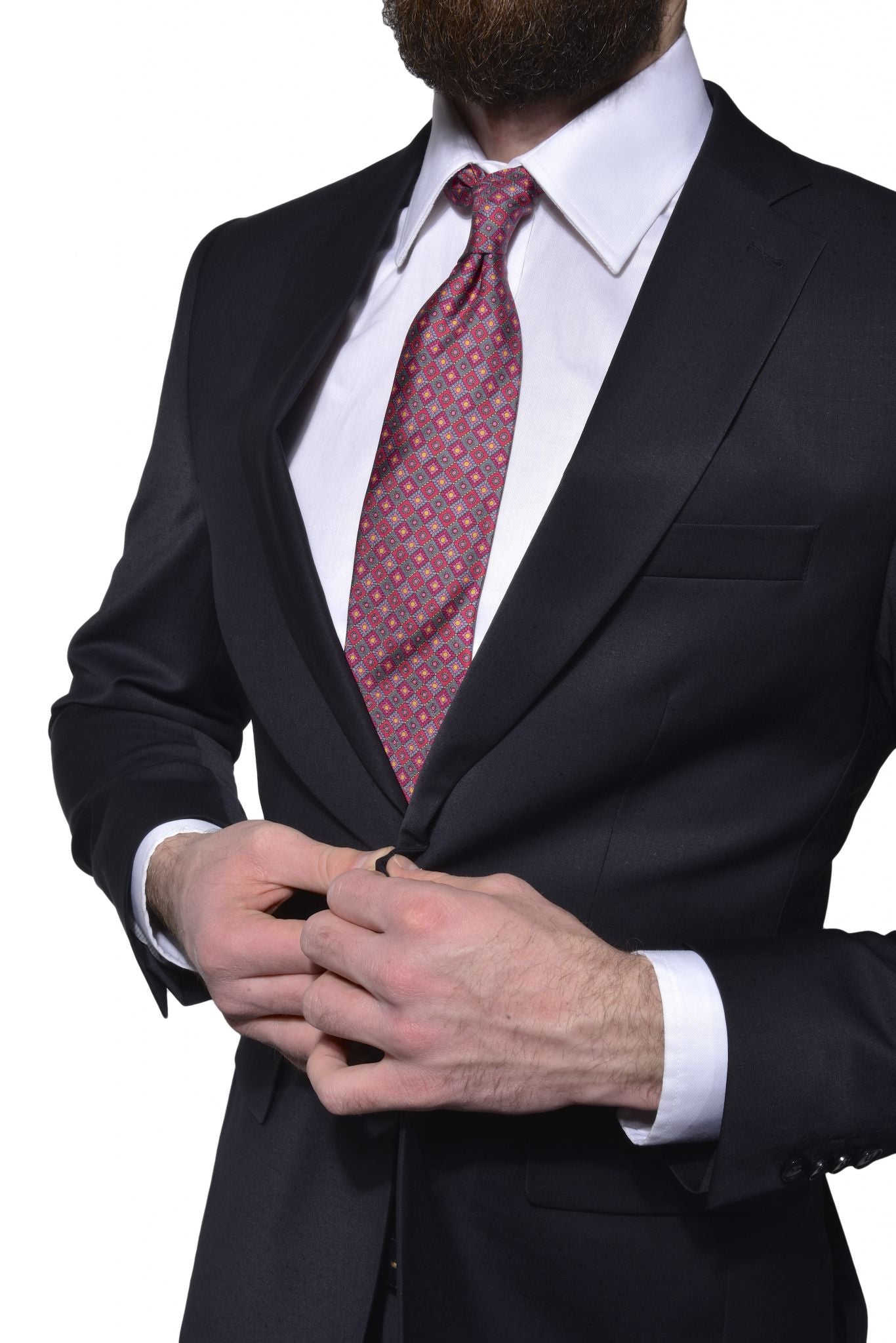 Dark blue slim fit suit