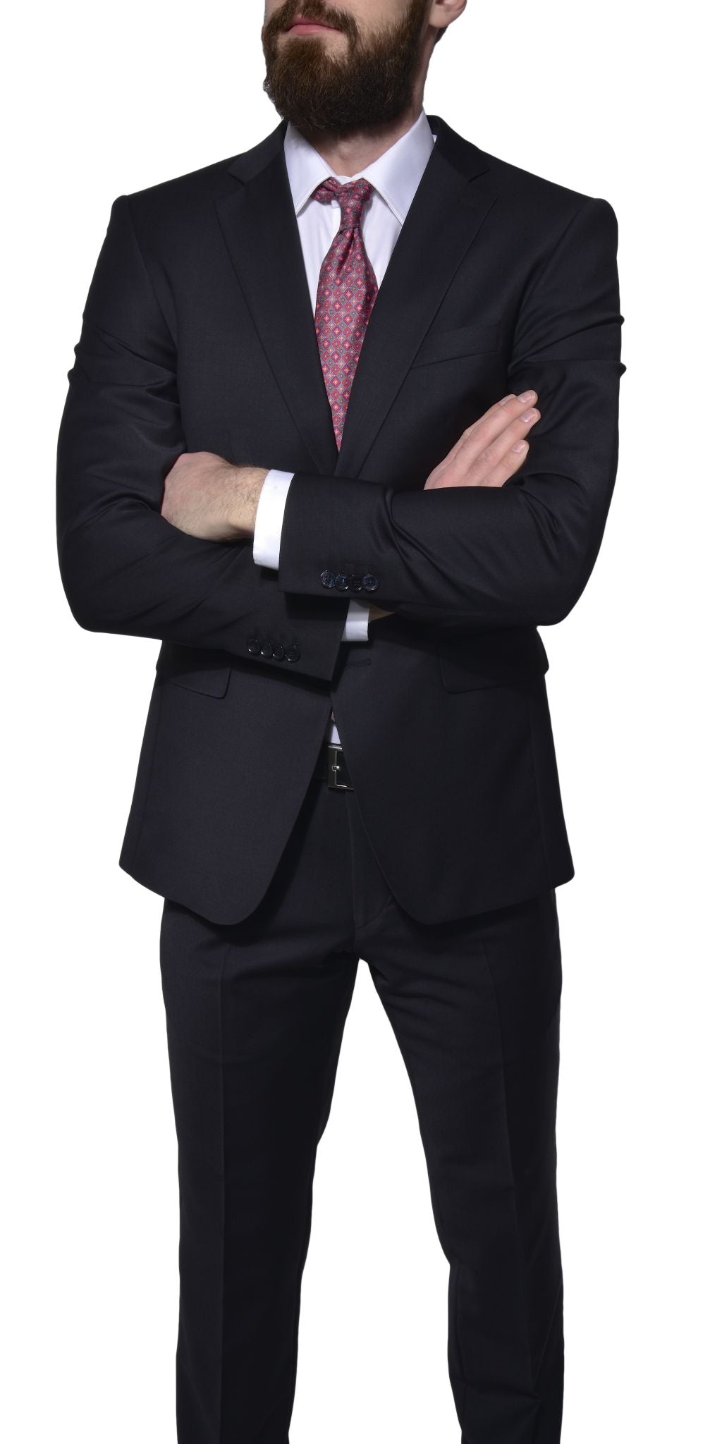 Dark blue slim fit suit